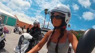 Monica Garcia Almost Crashes Her Moped